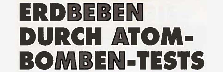 Erdbeben durch Atombombentests
