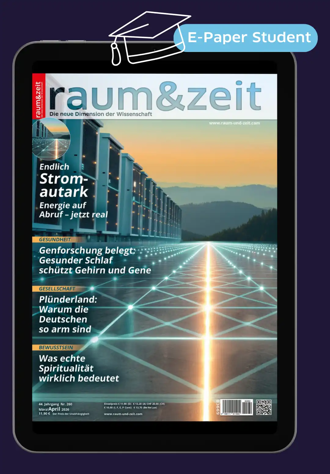 E-Paper-Jahresabo raum&zeit ermäßigt (Studenten-Abo)