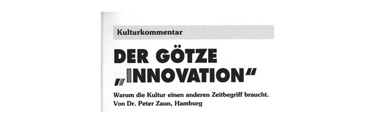Der Götze 'Innovation'