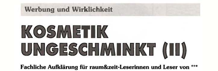 Kosmetik ungeschminkt Teil 2