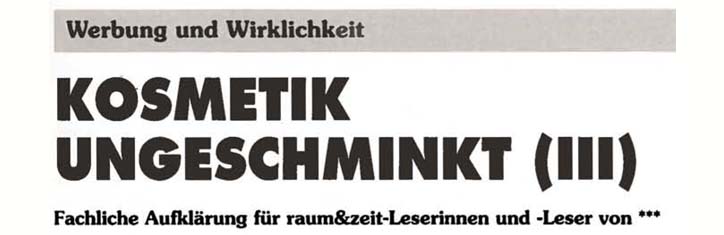 Kosmetik ungeschminkt Teil 3