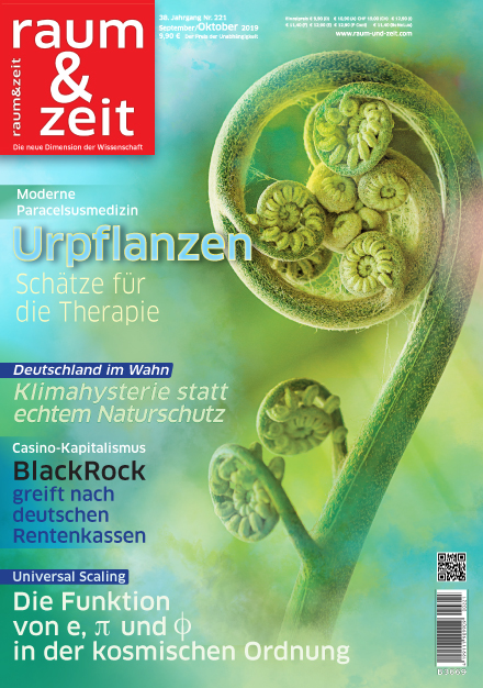 eingerollte Farntriebe als Symbol für Urpflanzen und die Heilkraft der Paracelsusmedizin