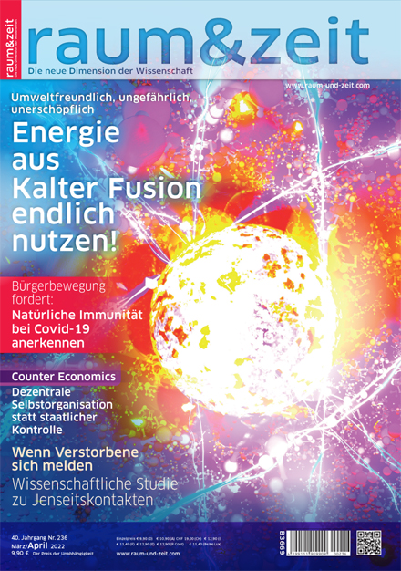 Atomkern mit strahlenden Orbitalen als Ausgangspunkt der Kalten Fusion