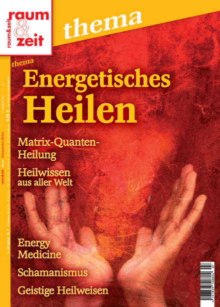 Zwei geöffnete Hände vor leuchtendem rotem Energiefeld als Symbol für Energieübertragung, Heilung und spirituelle Kraft.