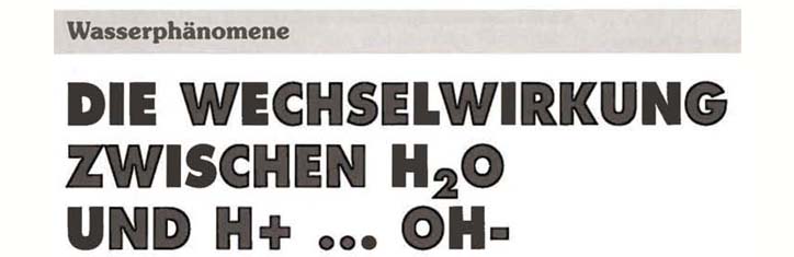 Die Wechselwirkung zwischen H2O und H ... OH-